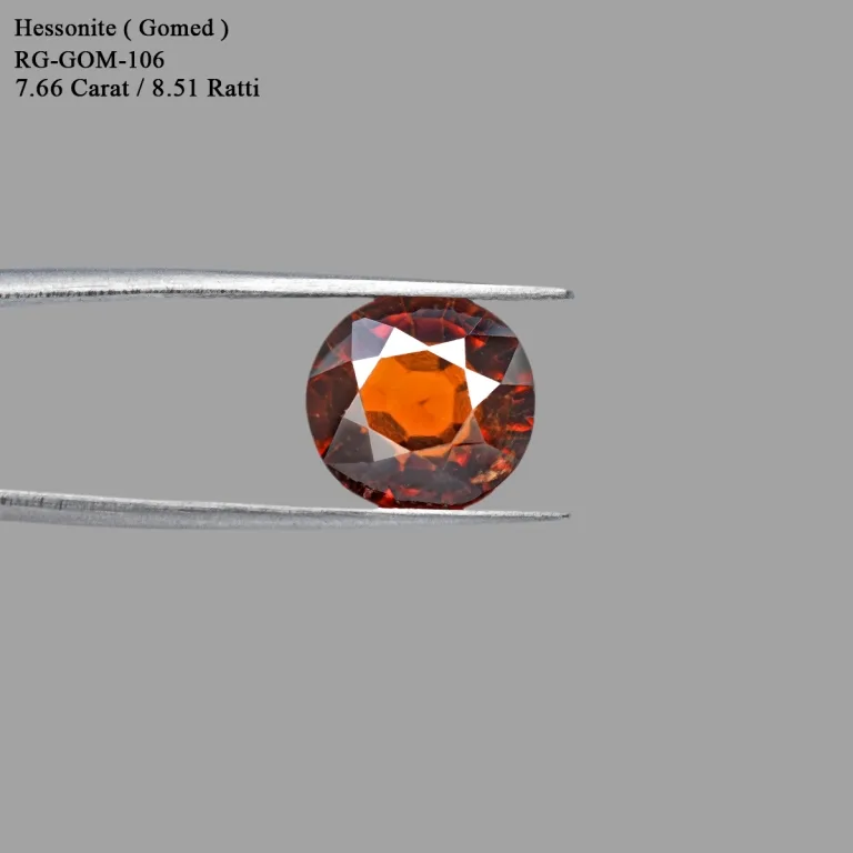 7.66 Carats Hessonite Garnet ( 8.51 Ratti Gomed ) 2