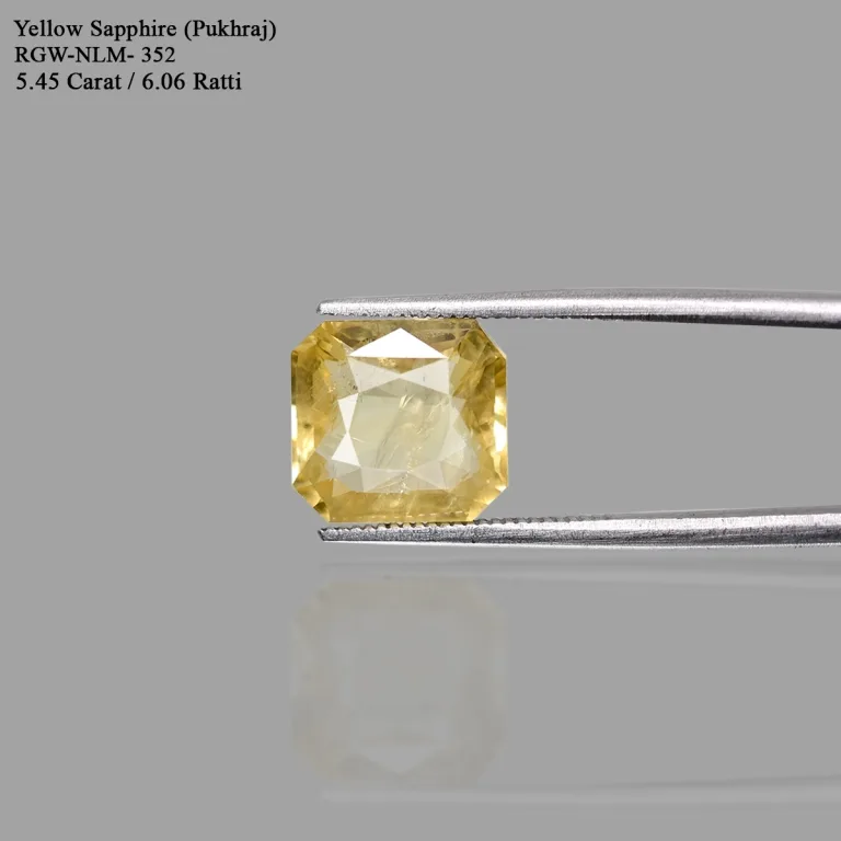 5.45 Carats Yellow Sapphire ( 6.06 Ratti Pukhraj )