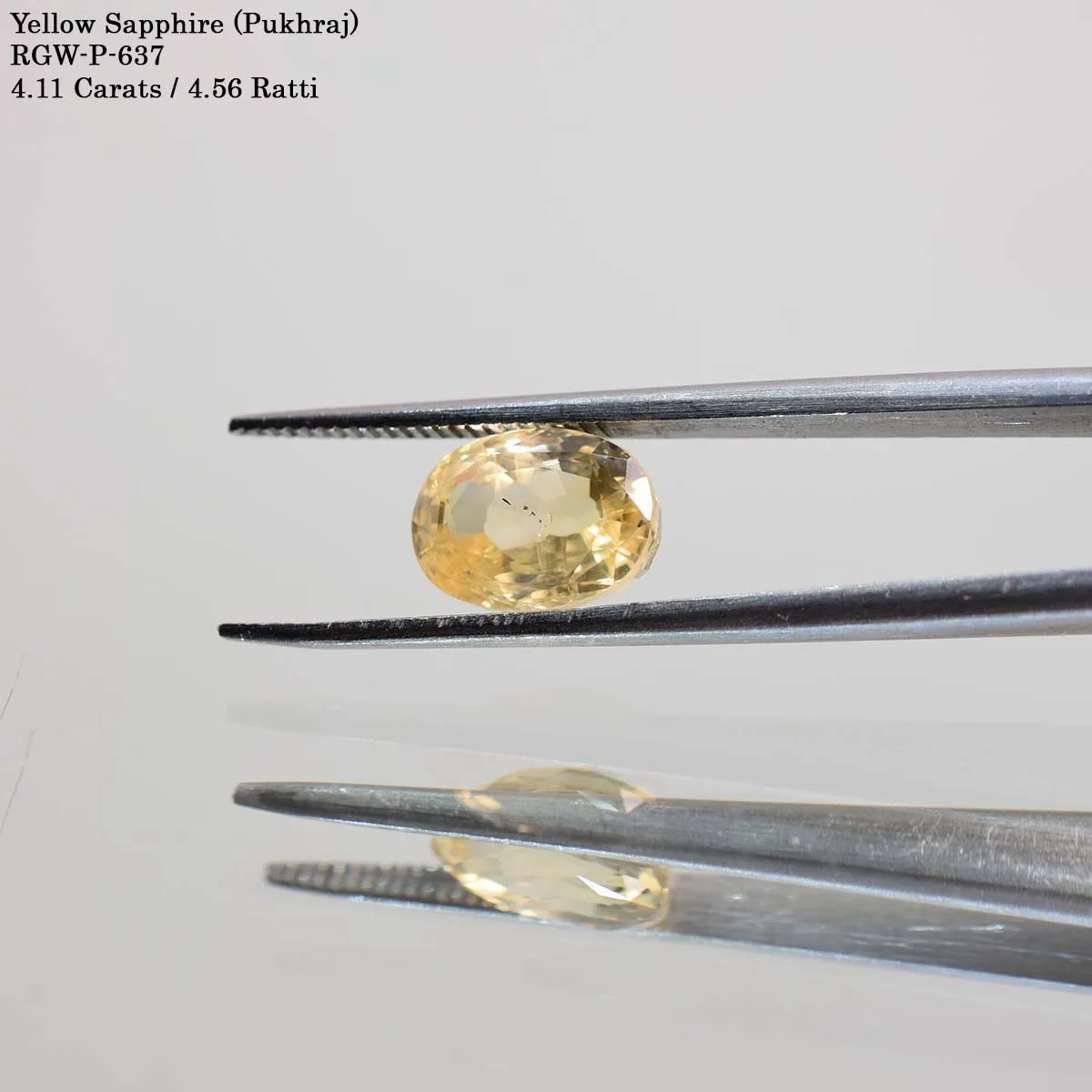 4.11 Carats Yellow Sapphire ( 4.57 Ratti Pukhraj ) 1