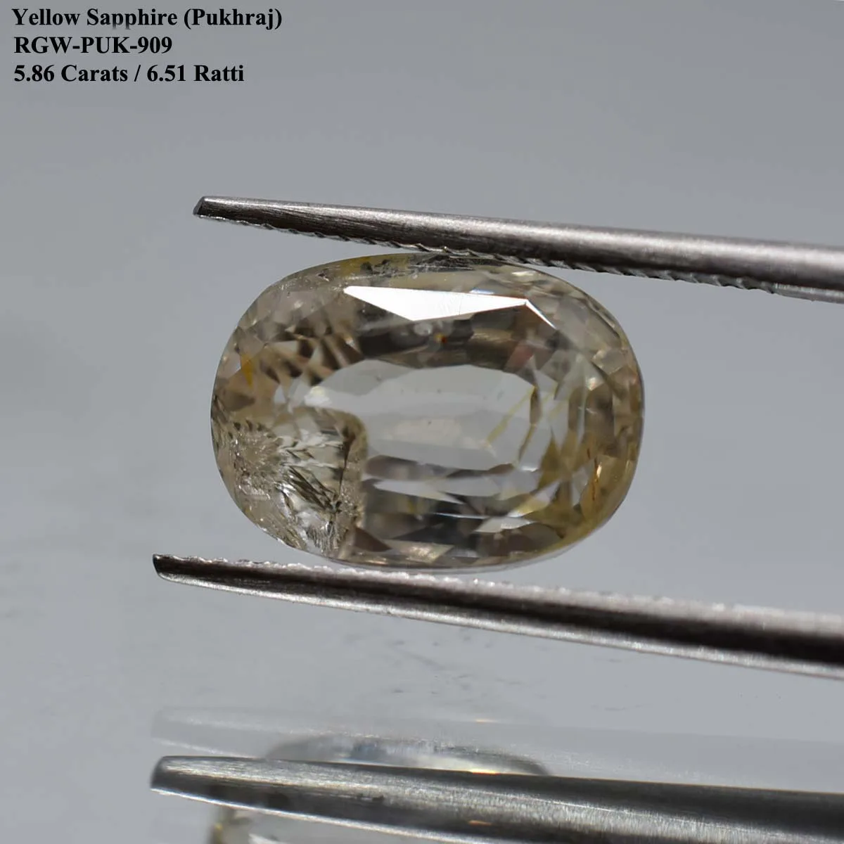 5.86 Carats Yellow Sapphire ( 6.51 Ratti Pukhraj ) 1