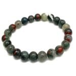 Natural African Bloodstone Genuine Healing Beaded Stretch Bracelet