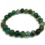 African Turquoise 8mm Gemstone Natural Beaded Unisex Bracelet