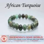 African Turquoise 8mm Gemstone Natural Beaded Unisex Bracelet