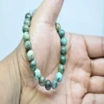 African Turquoise 8mm Gemstone Natural Beaded Unisex Bracelet