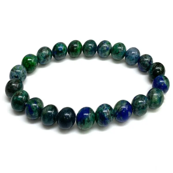 Natural Azurite Round Beads 8mm Gemstone Bracelet For Boys & Girls