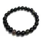 Handmade Golden Obsidian Gemstone 8mm Round Beads Bracelet