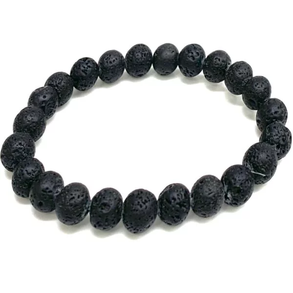 Lava Bracelet 8mm Gemstone Natural Beaded Unisex Bracelet