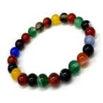 Multi Onyx Stylish Gemstone Round Beaded Bracelet For Men & Women