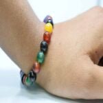 Multi Onyx Stylish Gemstone Round Beaded Bracelet For Men & Women