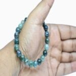 Natural Moss Agate Genuine Simple Design Stretch Bracelet