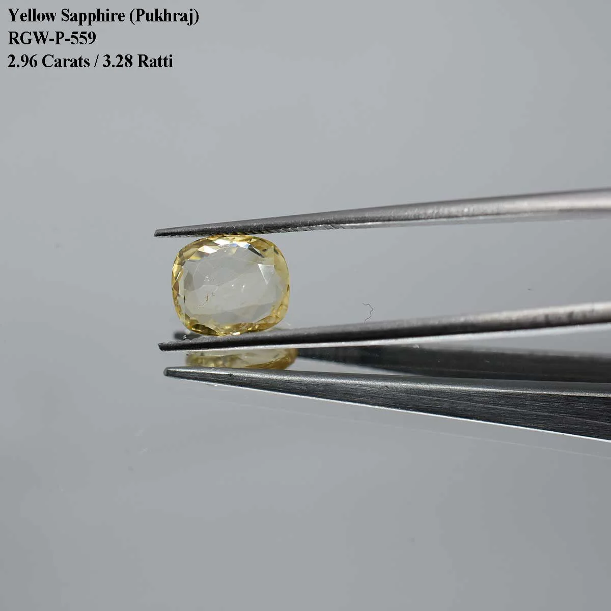 2.96 Carats Yellow Sapphire ( 3.28 Ratti Pukhraj ) 2