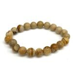 Picture Jasper 8mm Gemstone Natural Beaded Unisex Bracelet