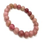 Rhodochrosite Round Beads Gemstone Stretch Bracelet For Boys & Girls