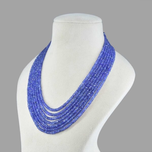 Tanzanite Beads Necklace ( 7 Lines Blue )