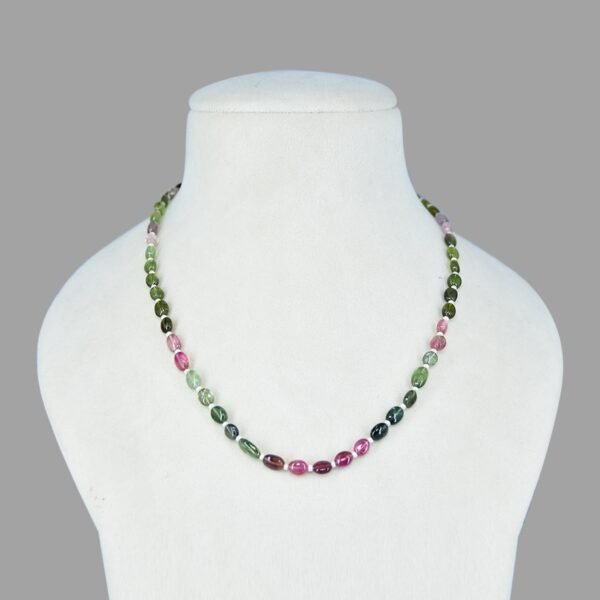 Multi Colour Tourmaline Necklace ( Single Line )