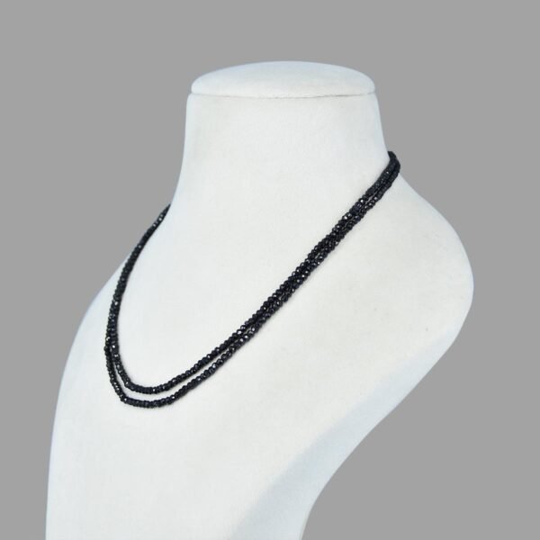 Original Black Spinel Pearl Necklace ( 2 Lines )