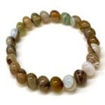 Sulemani Agate Stylish Gemstone Round Beaded Bracelet For Men & Women