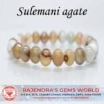 Sulemani Agate Stylish Gemstone Round Beaded Bracelet For Men & Women