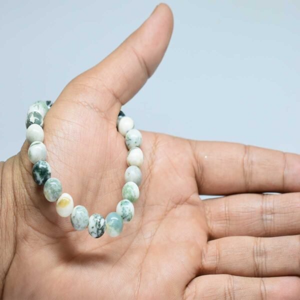 Tree Agate Gemstone Beaded Healing Bracelet For Youngsters