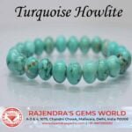 Turquoise Howlite Gemstone Beaded Bracelet For Men & Women