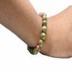 Unakite 8mm Gemstone Natural Beaded Unisex Bracelet