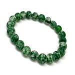White & Green Jasper Gemstone Beaded Healing Bracelet For Youngsters