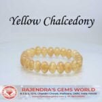 Handmade Yellow Chalcedony Healing Gemstone Round Beads Bracelet